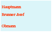 Textfeld: Hauptmann Brunner JosefObmann